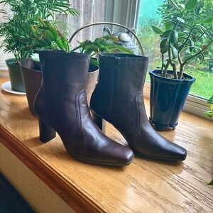 Style & Co. Square toe Dark Brown Heeled Boots